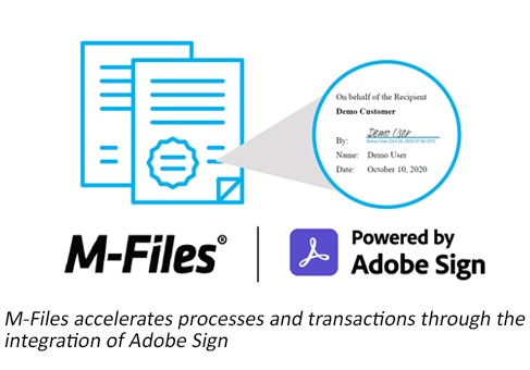 Image Signature électronique Adobe intégrée à M-Files